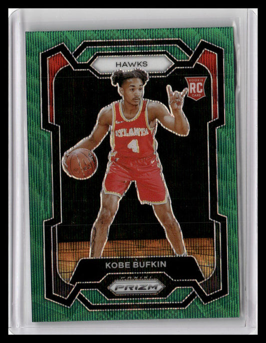 2023-24 Panini Prizm #151 Kobe Bufkin Prizms Green Wave