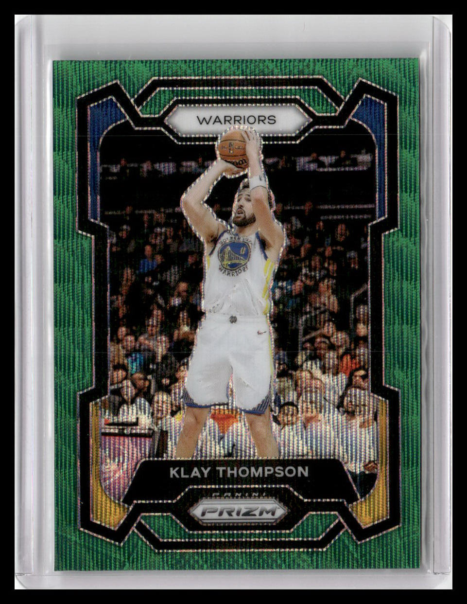 2023-24 Panini Prizm #109 Klay Thompson Prizms Green Wave