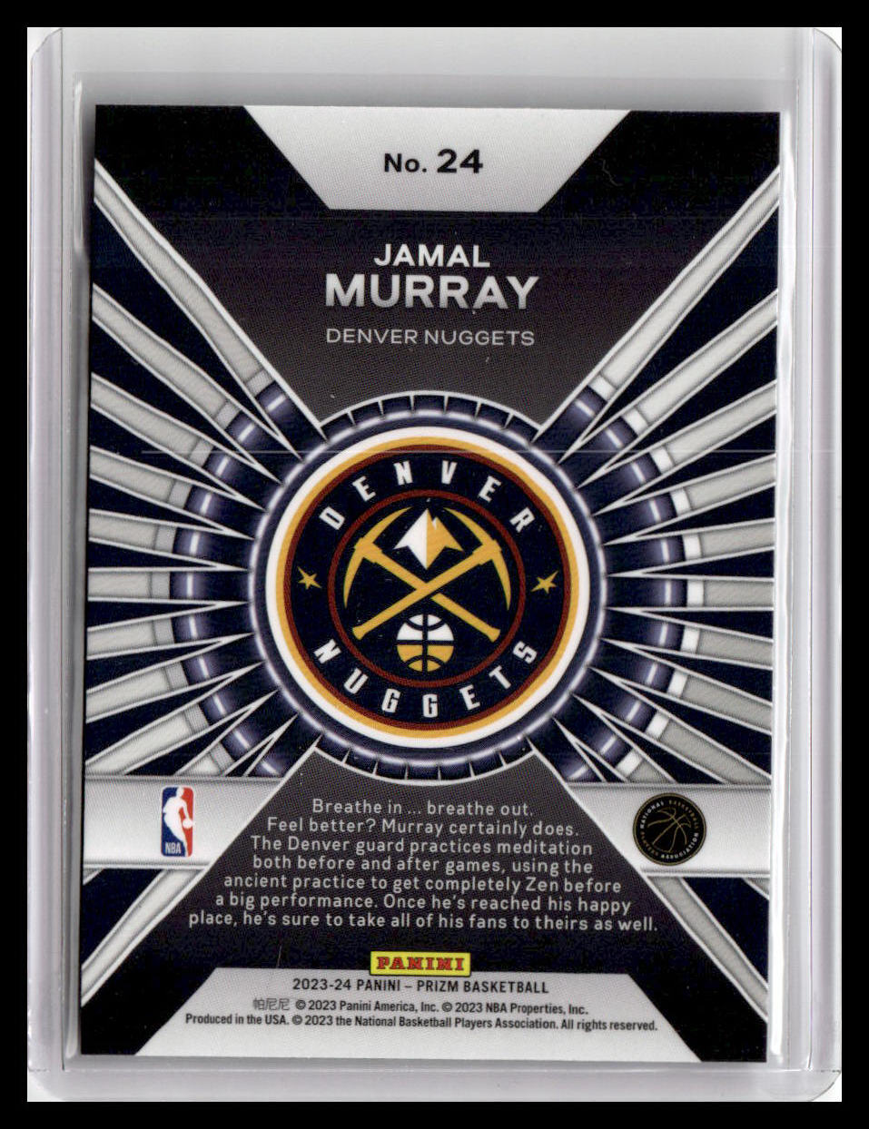 2023-24 Panini Prizm #24 Jamal Murray Dominance