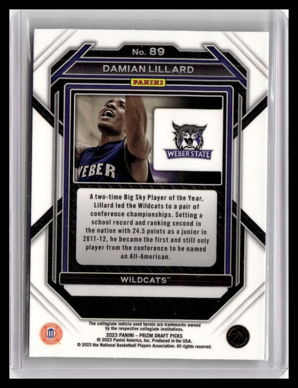 2023 Panini Prizm Draft Picks #89 Damian Lillard