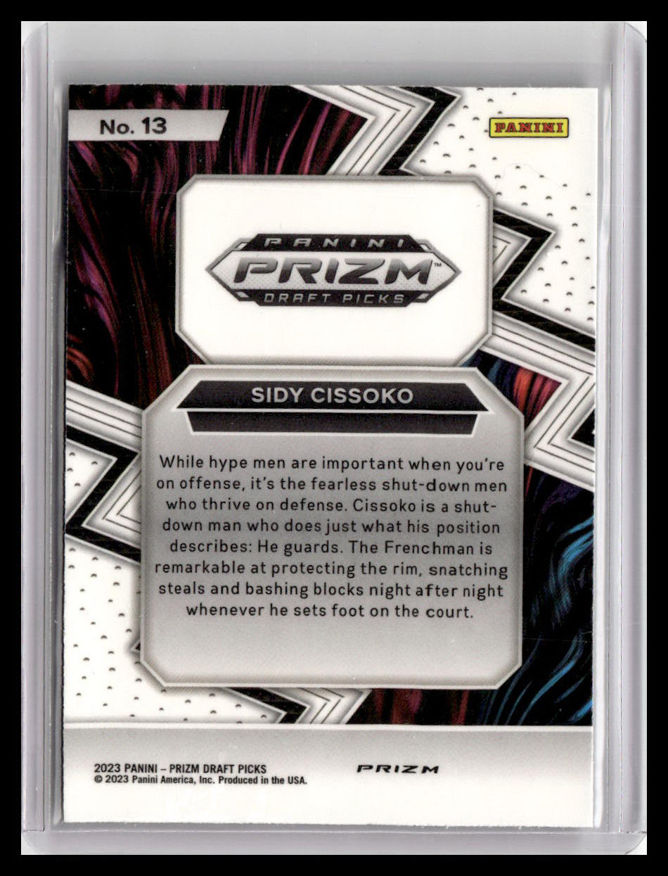 2023 Panini Prizm Draft Picks #13 Sidy Cissoko Fearless Green Wave