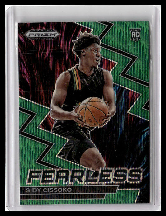 2023 Panini Prizm Draft Picks #13 Sidy Cissoko Fearless Green Wave