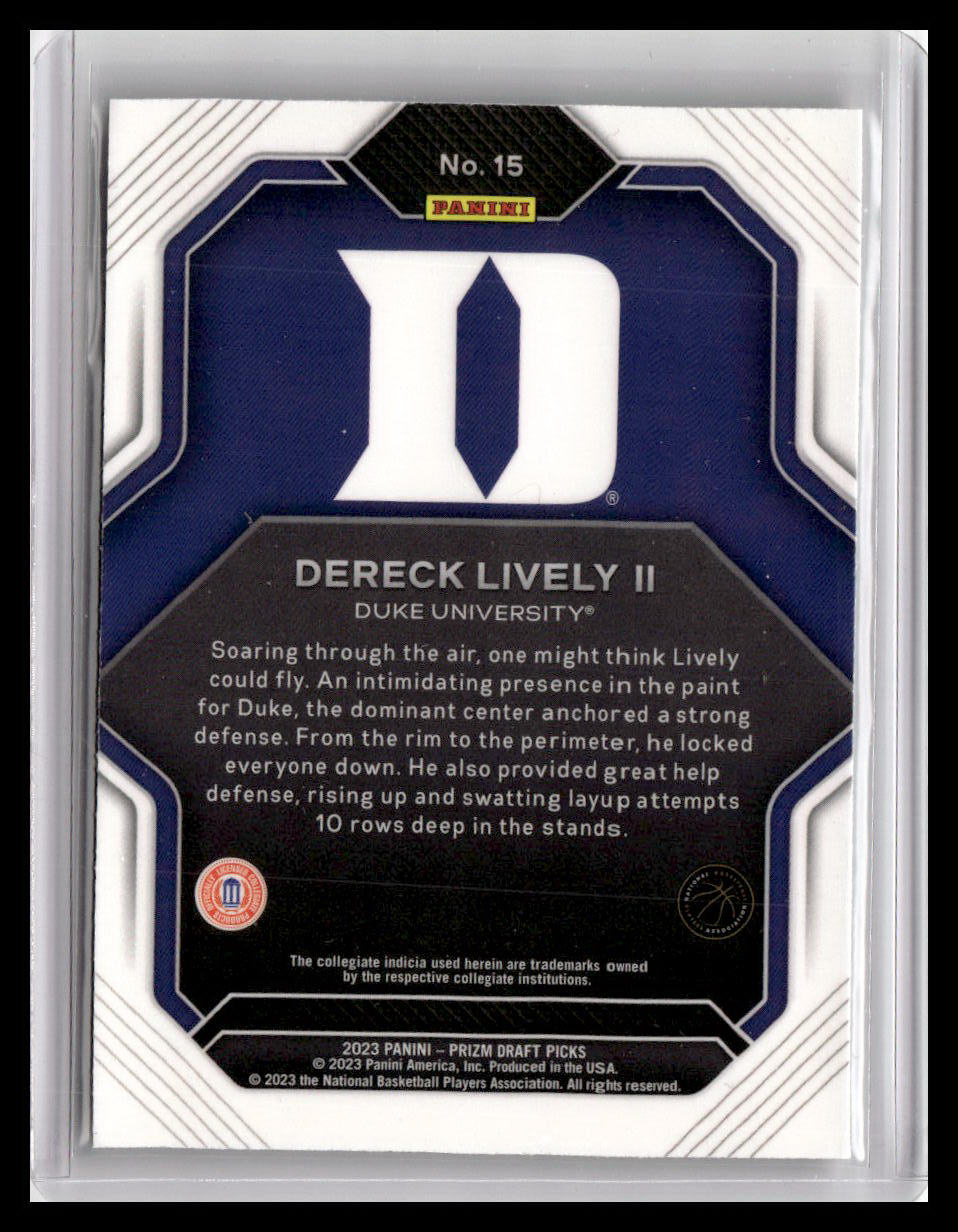 2023 Panini Prizm Draft Picks #15 Dereck Lively II Fireworks