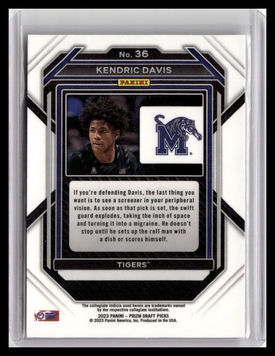 2023 Panini Prizm Draft Picks #36 Kendric Davis