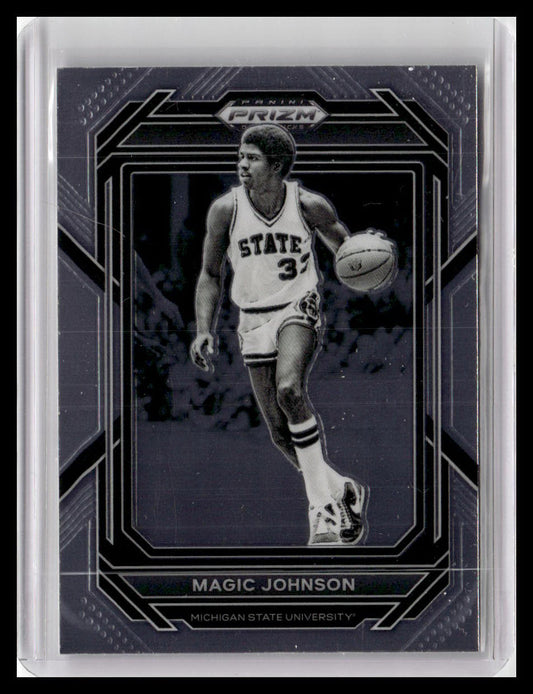 2023 Panini Prizm Draft Picks #79 Magic Johnson Black & White