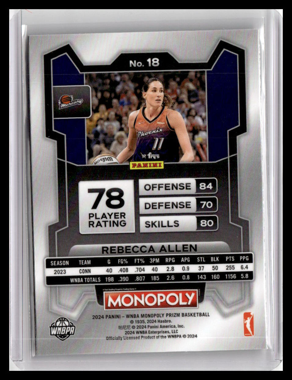 2024 Panini Prizm Monopoly WNBA #18 Rebecca Allen