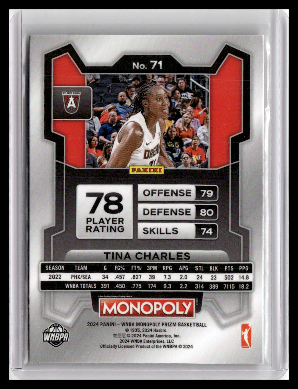 2024 Panini Prizm Monopoly WNBA #71 Tina Charles