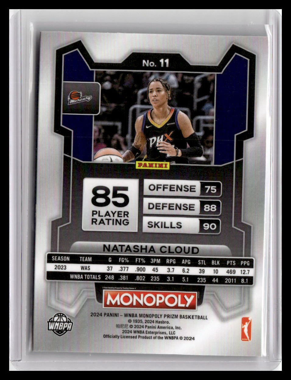 2024 Panini Prizm Monopoly WNBA #11 Natasha Cloud