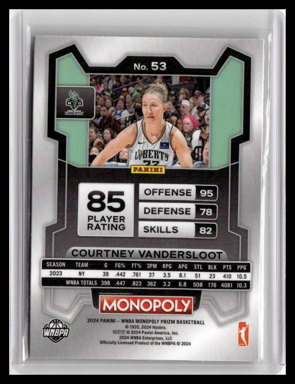 2024 Panini Prizm Monopoly WNBA #53 Courtney Vandersloot