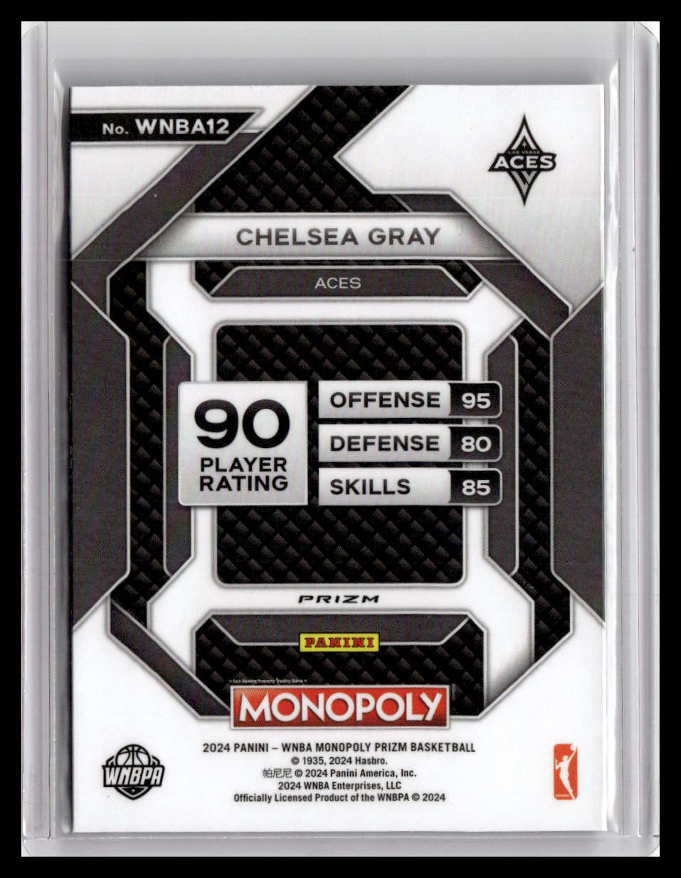2024 Panini Prizm Monopoly WNBA #WNBA12 Chelsea Gray All-Star