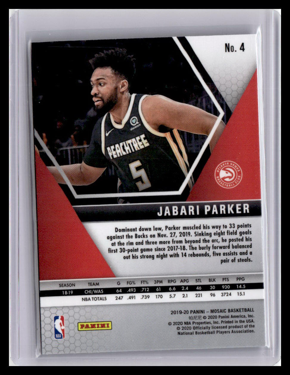 2019-20 Panini Mosaic #4 Jabari Parker