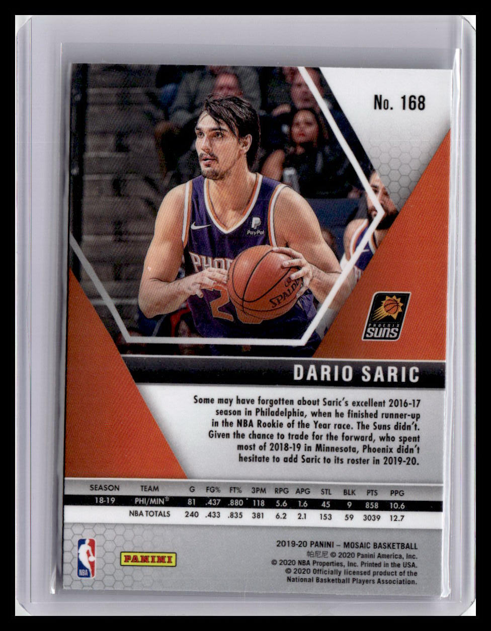 2019-20 Panini Mosaic #168 Dario Saric