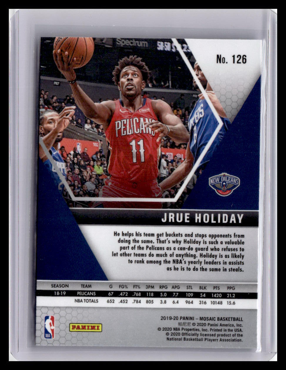2019-20 Panini Mosaic #126 Jrue Holiday