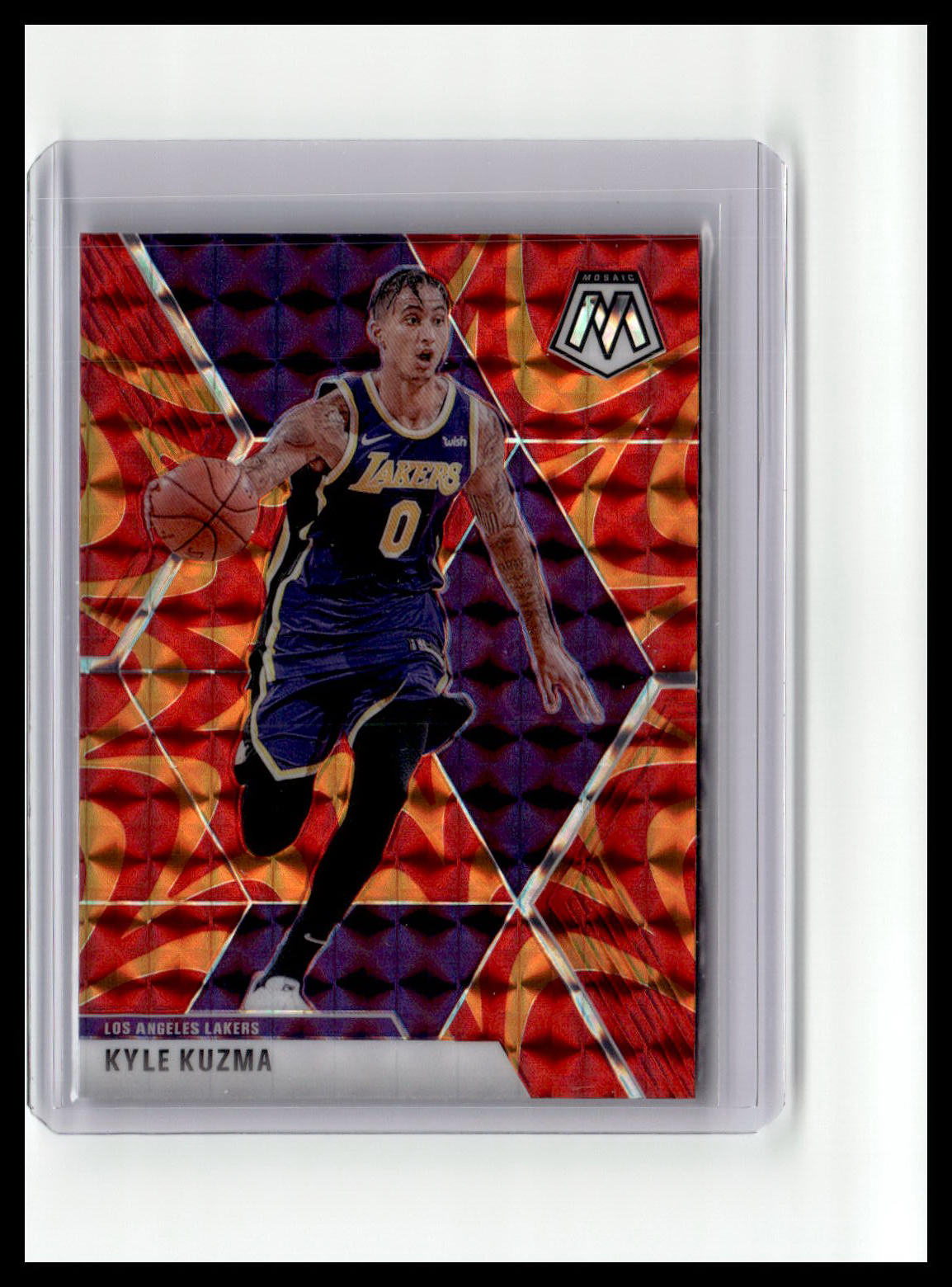 2019-20 Panini Mosaic #28 Kyle Kuzma Reactive Orange