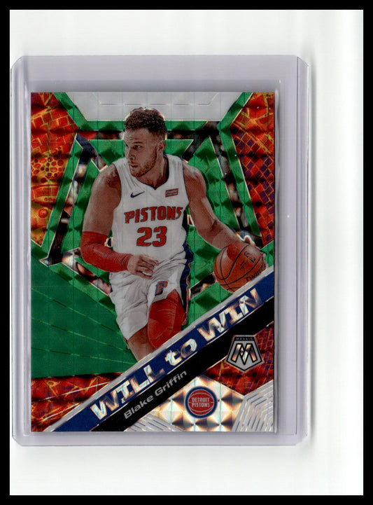 2019-20 Panini Mosaic #5 Blake Griffin Will to Win Mosaic Green