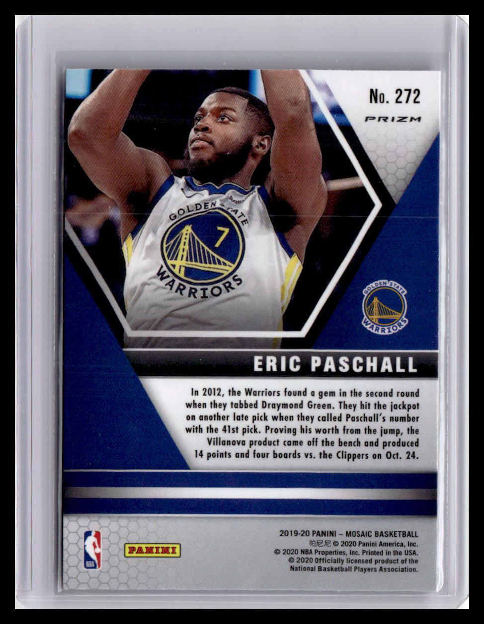 2019-20 Panini Mosaic #272 Eric Paschall Genesis