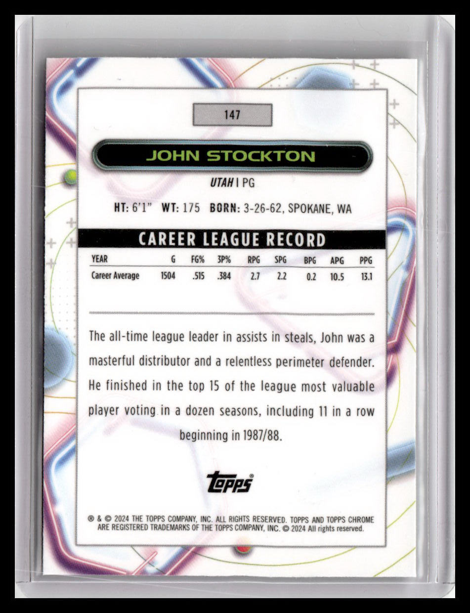 2023-24 Topps Chrome Cosmic #147 John Stockton