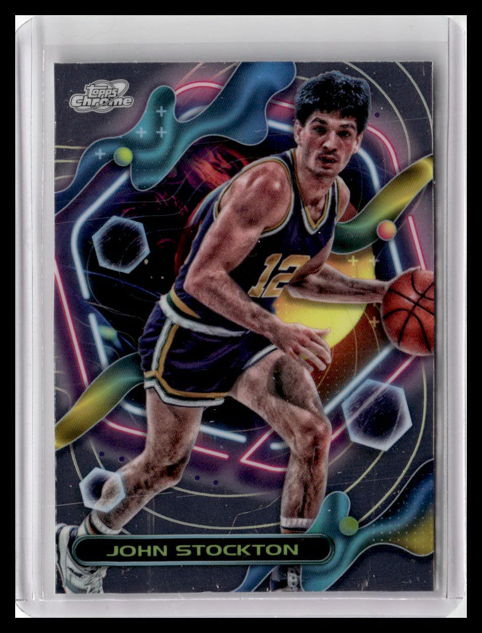 2023-24 Topps Chrome Cosmic #147 John Stockton