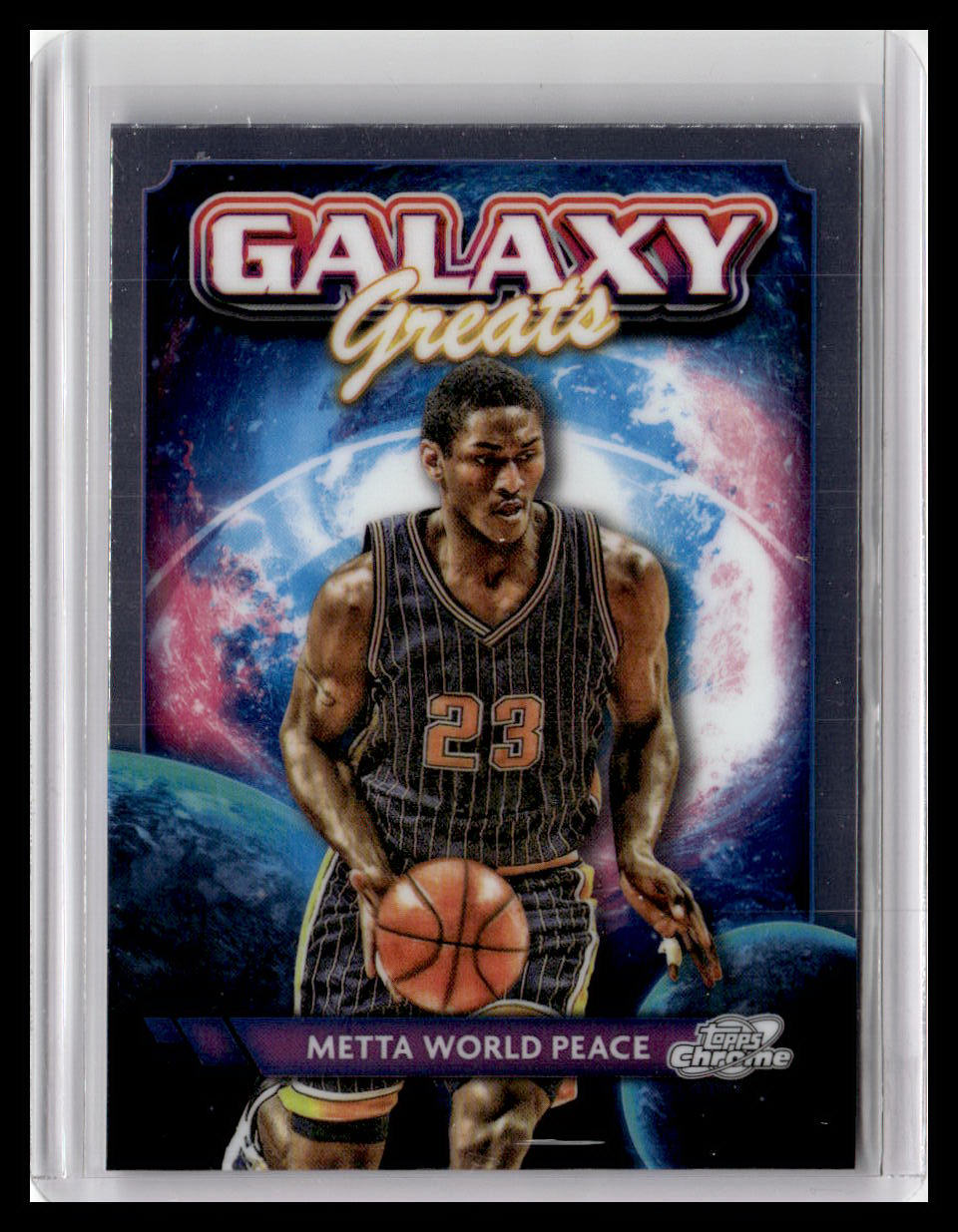2023-24 Topps Chrome Cosmic #GG-14 Metta World Peace Galaxy Greats