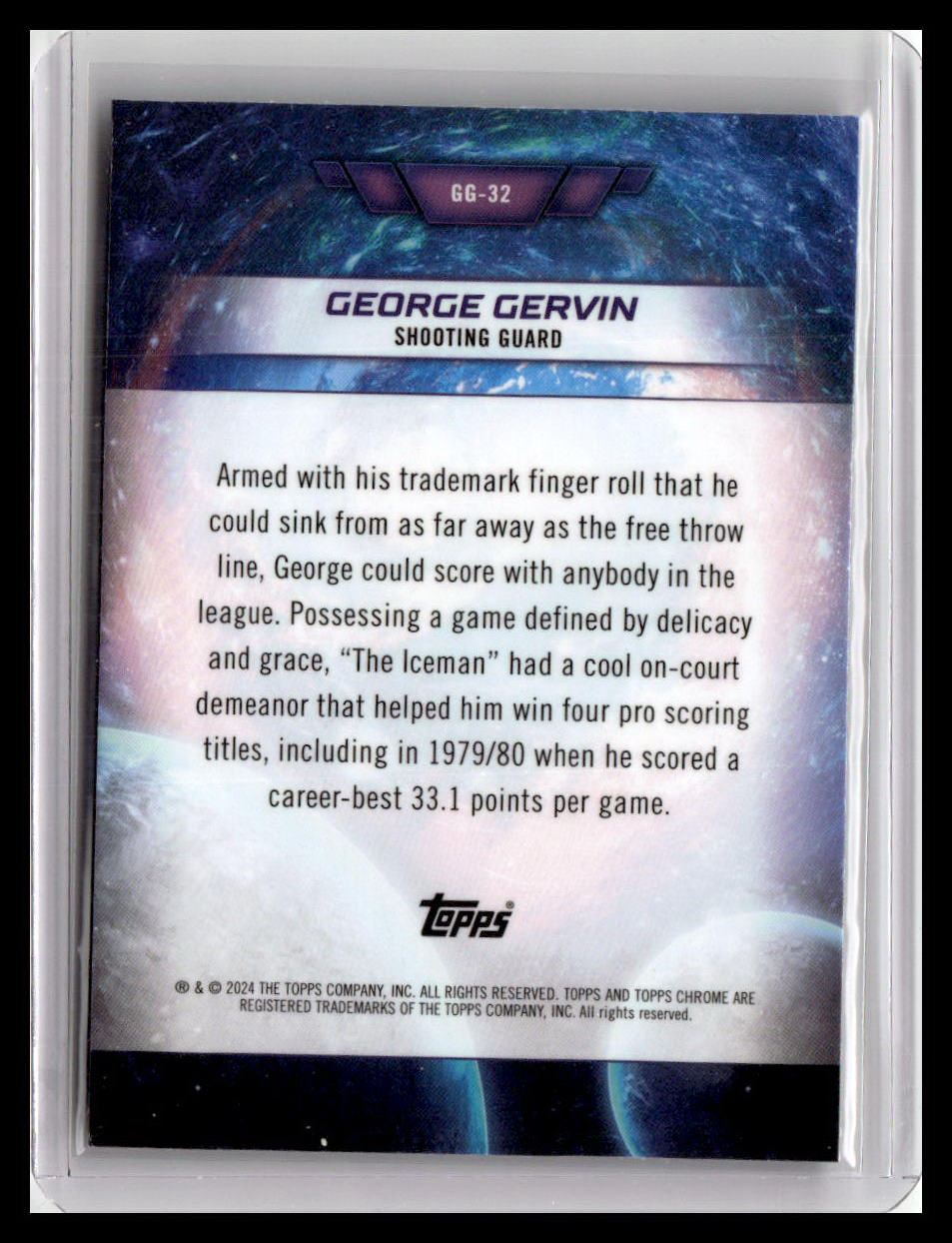 2023-24 Topps Chrome Cosmic #GG-32 George Gervin Galaxy Greats