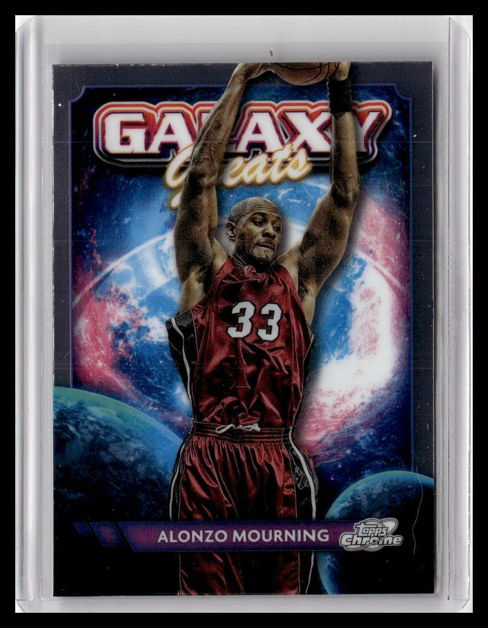 2023-24 Topps Chrome Cosmic #GG-23 Alonzo Mourning Galaxy Greats