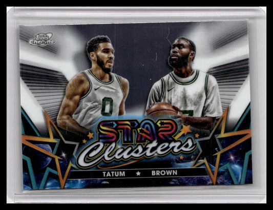 2023-24 Topps Chrome Cosmic #SC-9 Jayson Tatum / Jaylen Brown Star Clusters