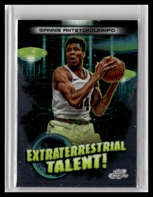 2023-24 Topps Chrome Cosmic #ET-8 Giannis Antetokounmpo Extraterrestrial Talent