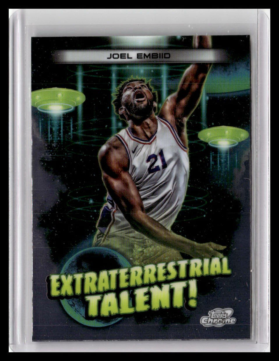 2023-24 Topps Chrome Cosmic #ET-14 Joel Embiid Extraterrestrial Talent