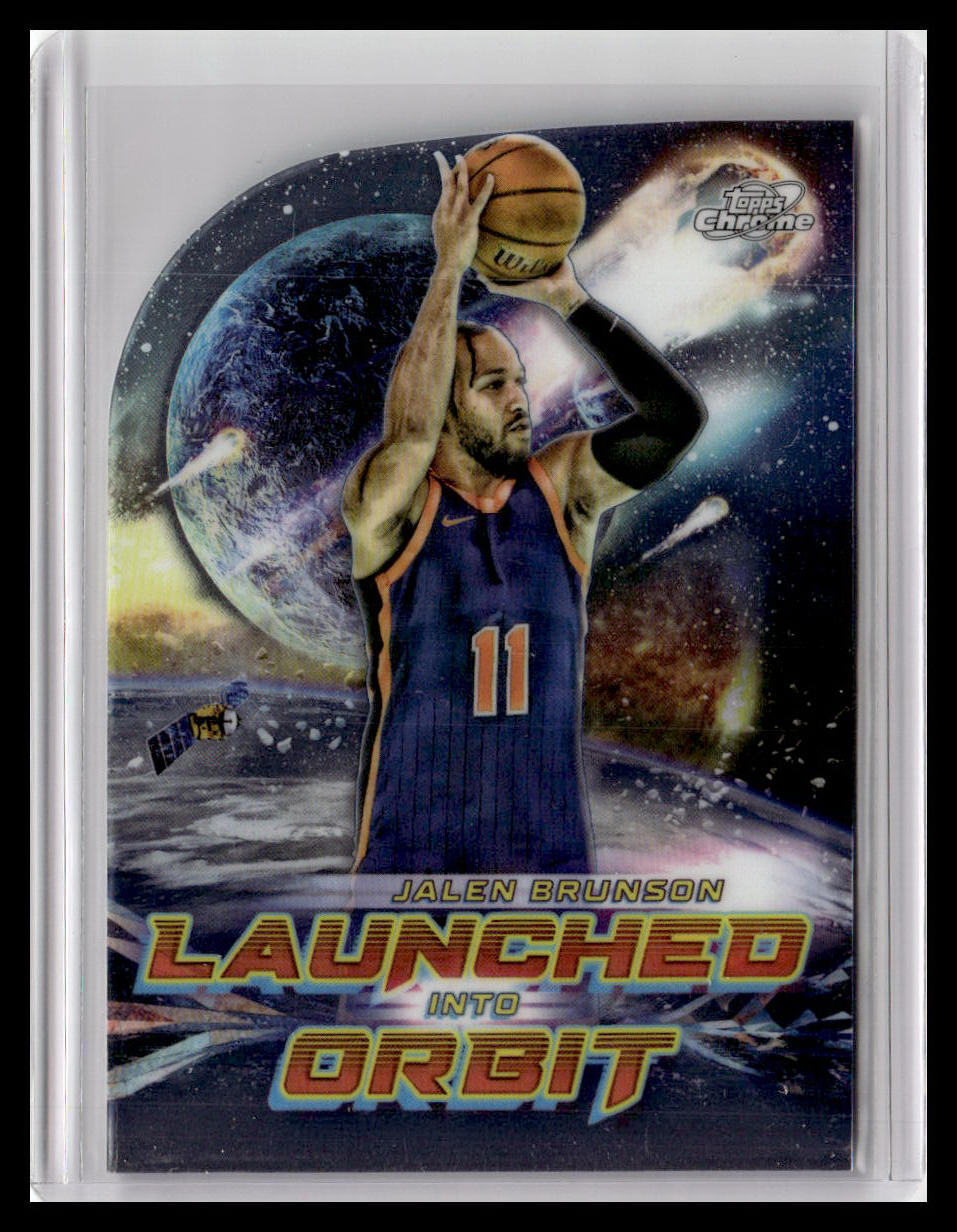 2023-24 Topps Chrome Cosmic #LIO-13 Jalen Brunson Launched Into Orbit