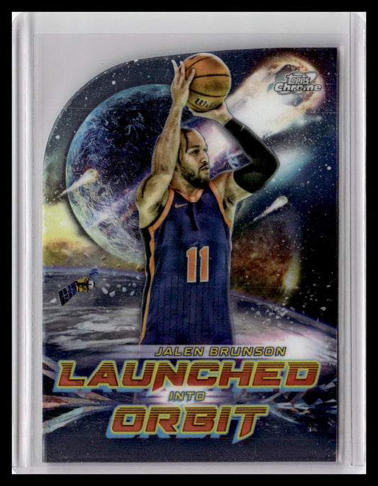 2023-24 Topps Chrome Cosmic #LIO-13 Jalen Brunson Launched Into Orbit