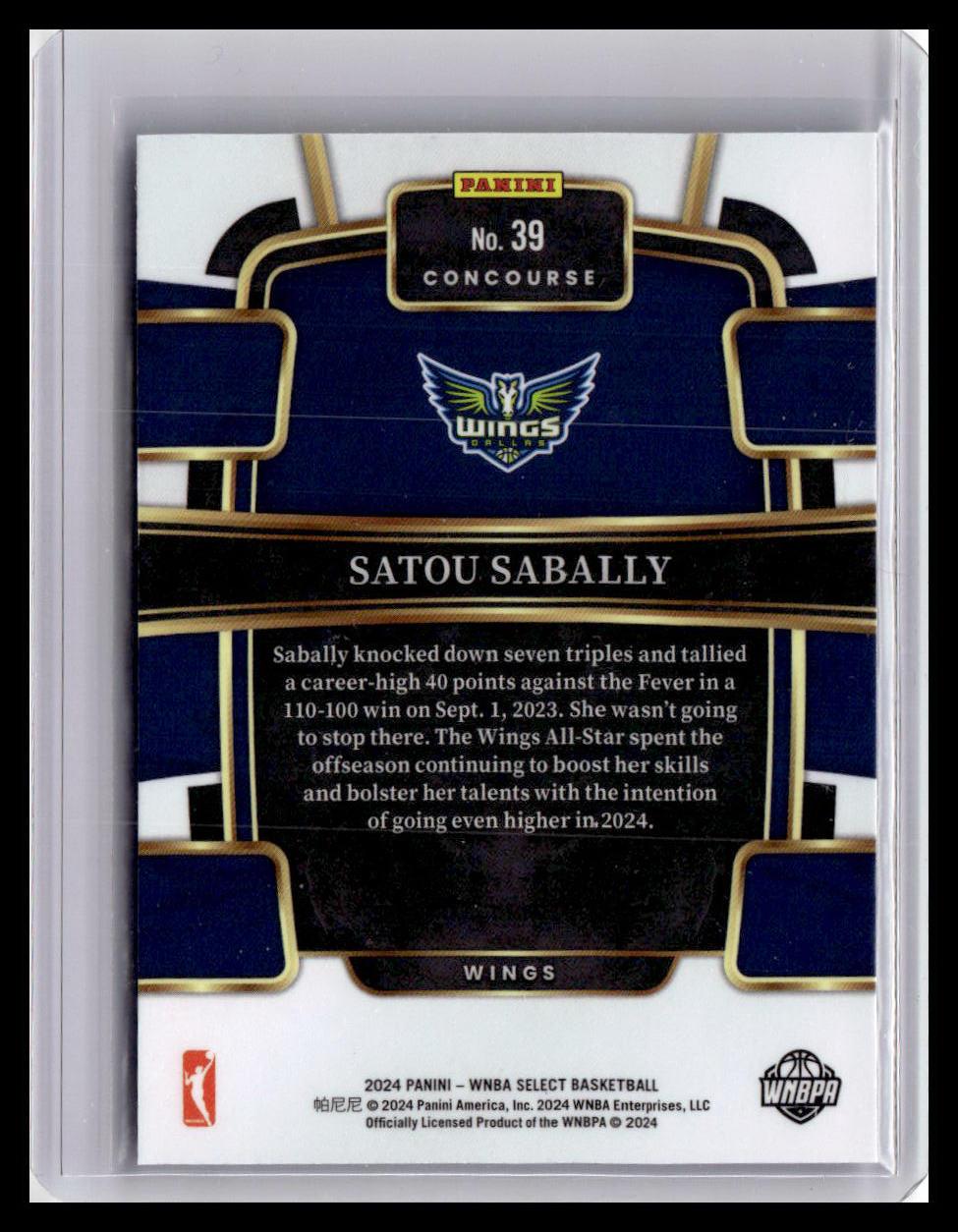 2024 Panini Select WNBA #39 Satou Sabally