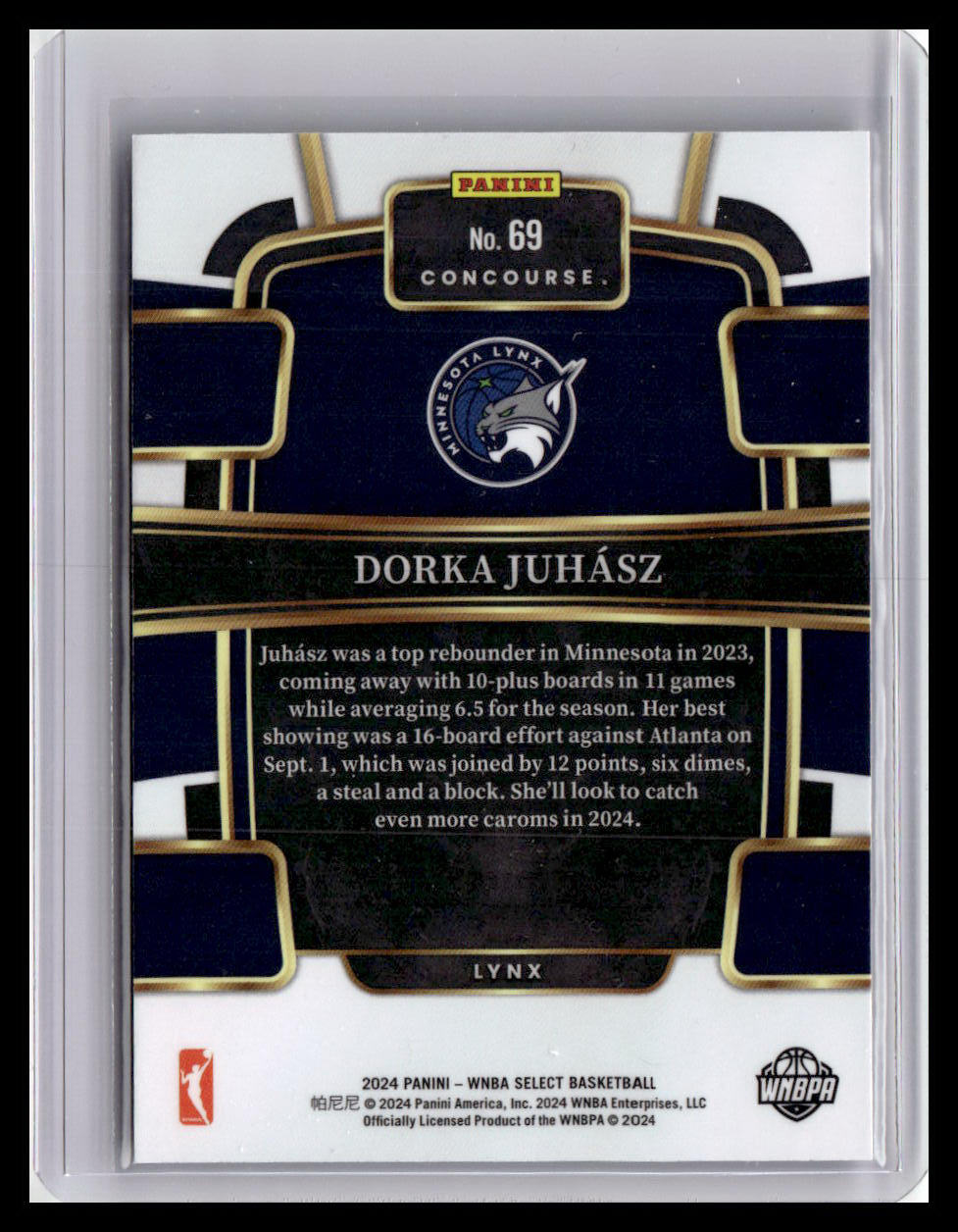 2024 Panini Select WNBA #69 Dorka Juhasz