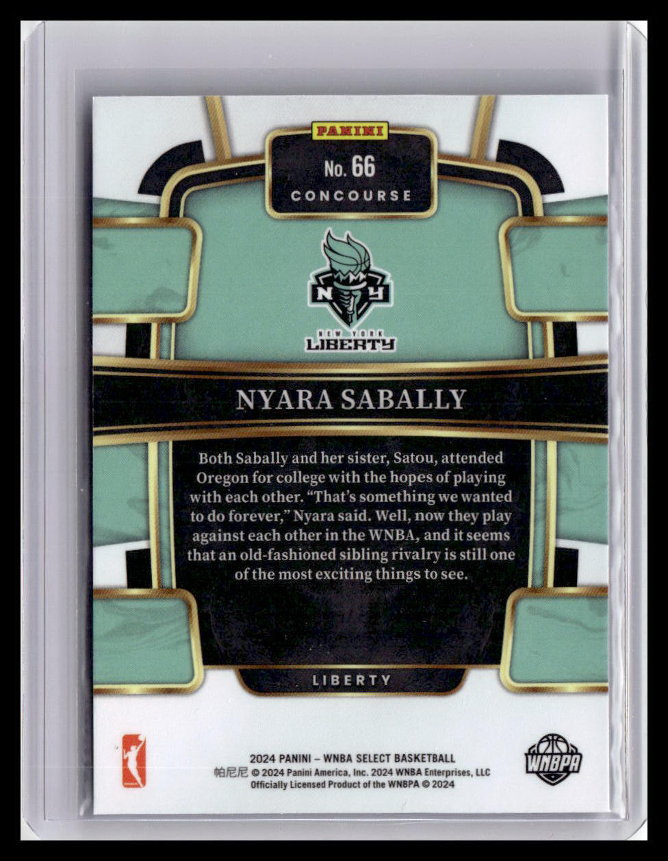 2024 Panini Select WNBA #66 Nyara Sabally