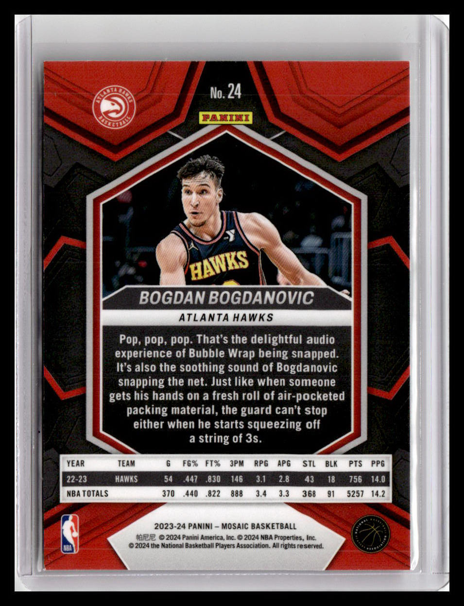 2023-24 Panini Mosaic #24 Bogdan Bogdanovic