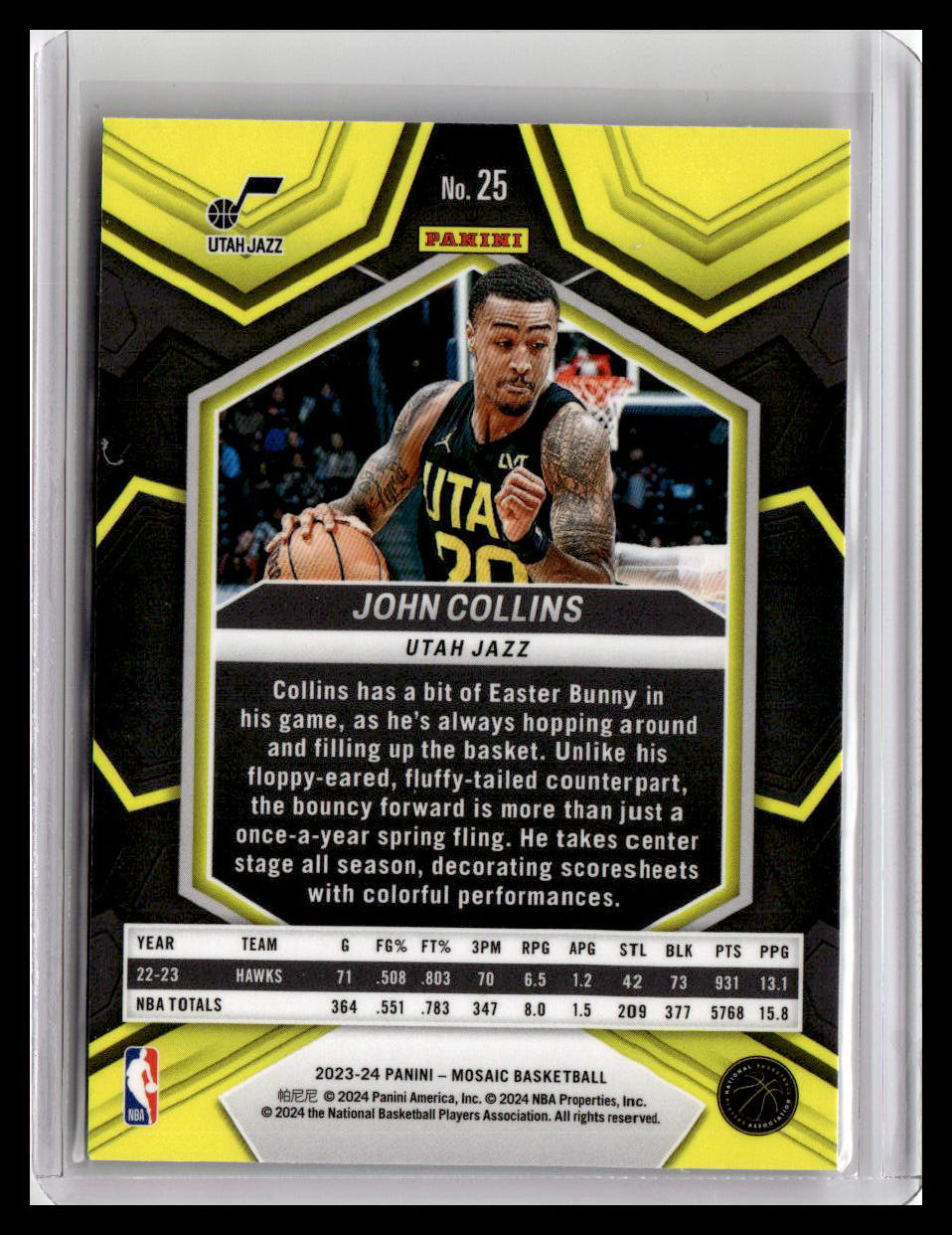 2023-24 Panini Mosaic #25 John Collins