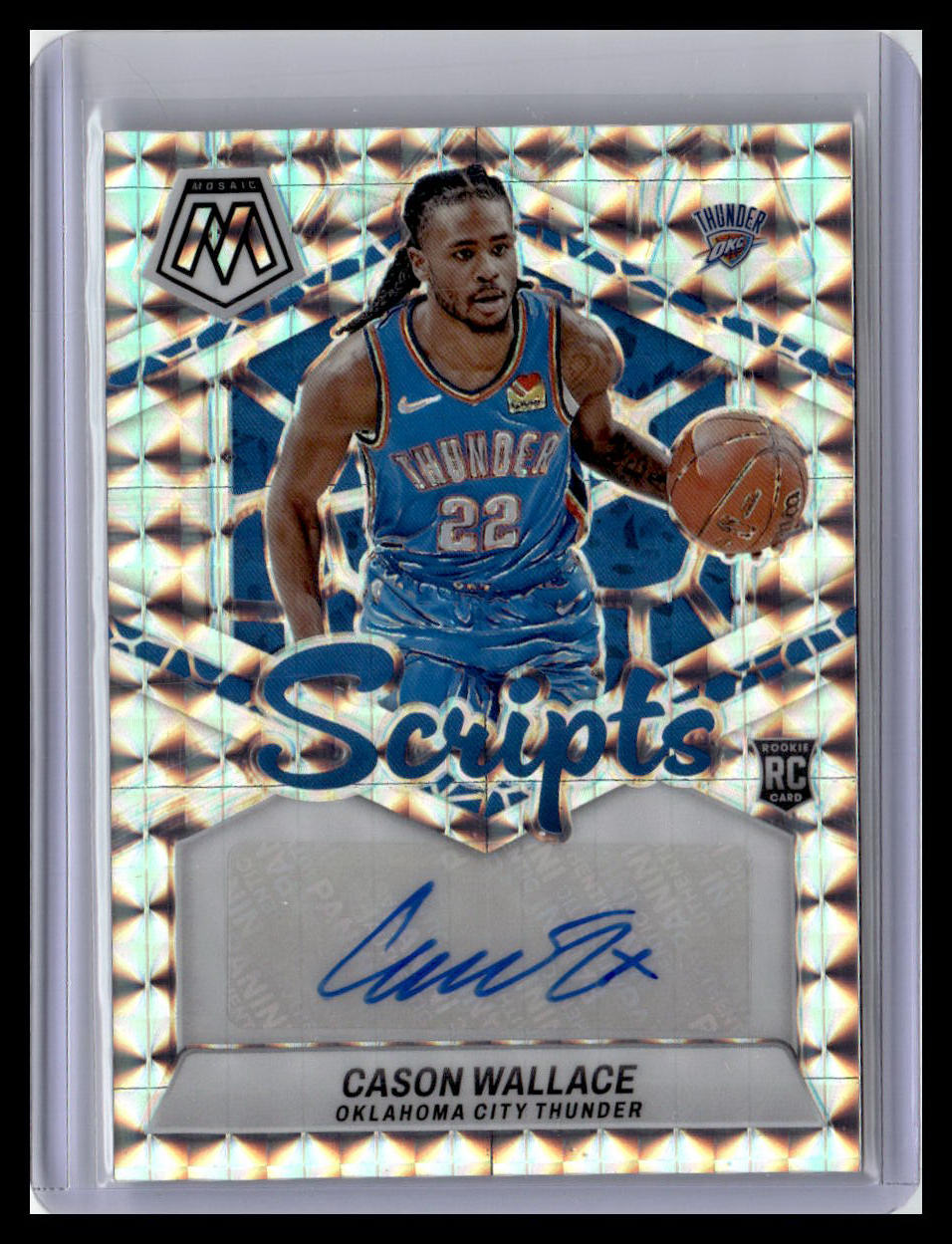 2023-24 Panini Mosaic #RS-WAL Cason Wallace Rookie Scripts