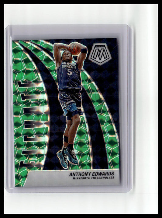 2023-24 Panini Mosaic #19 Anthony Edwards Elevate Mosaic Green