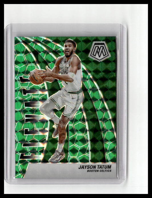 2023-24 Panini Mosaic #3 Jayson Tatum Elevate Mosaic Green