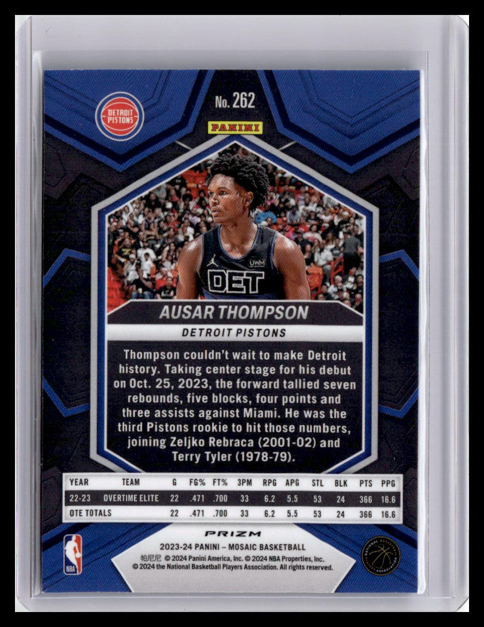 2023-24 Panini Mosaic #262 Ausar Thompson Green