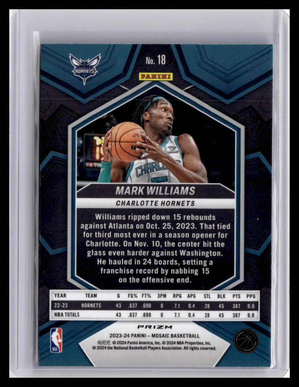 2023-24 Panini Mosaic #18 Mark Williams Green