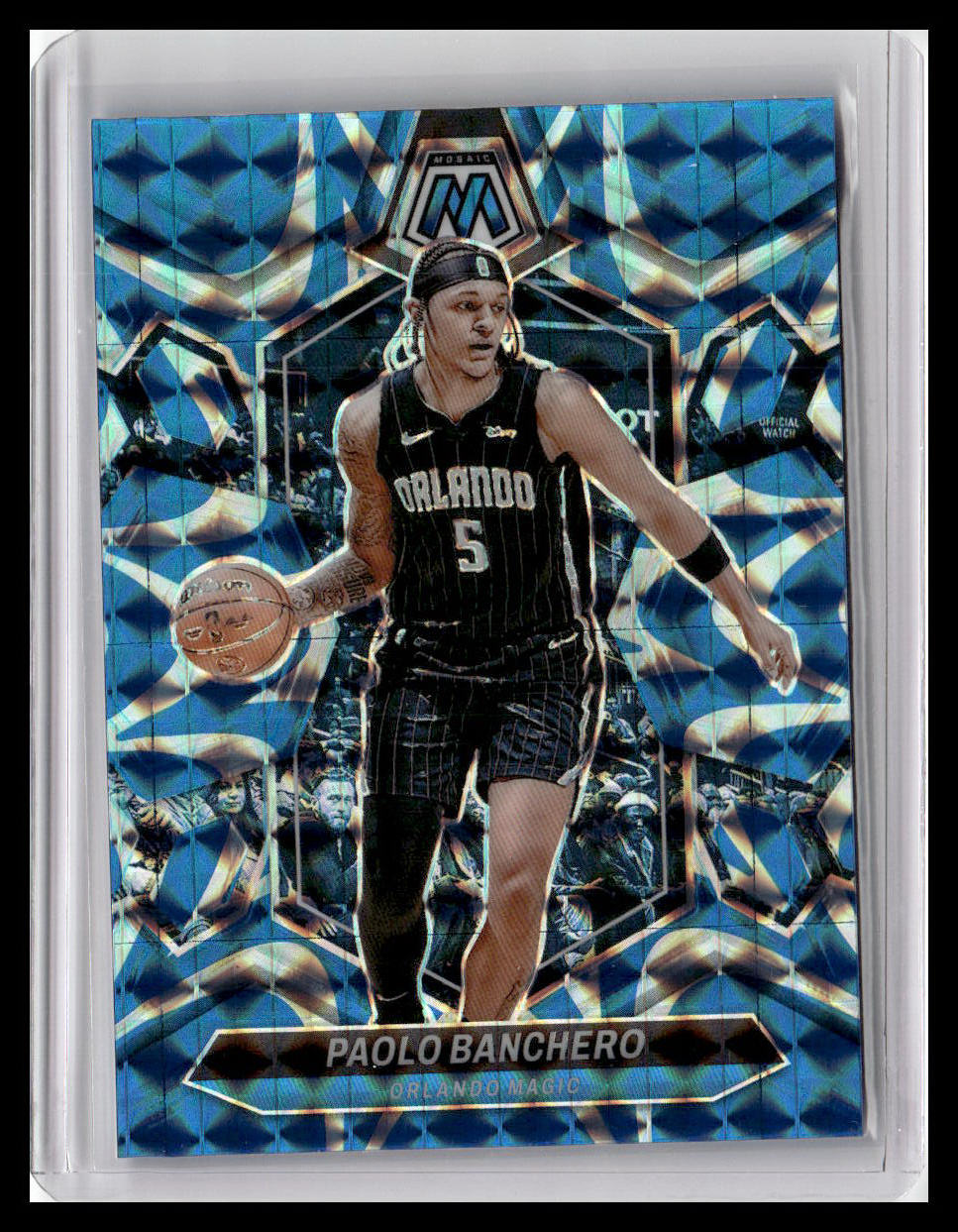 2023-24 Panini Mosaic #15 Paolo Banchero Reactive Blue