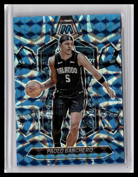 2023-24 Panini Mosaic #15 Paolo Banchero Reactive Blue