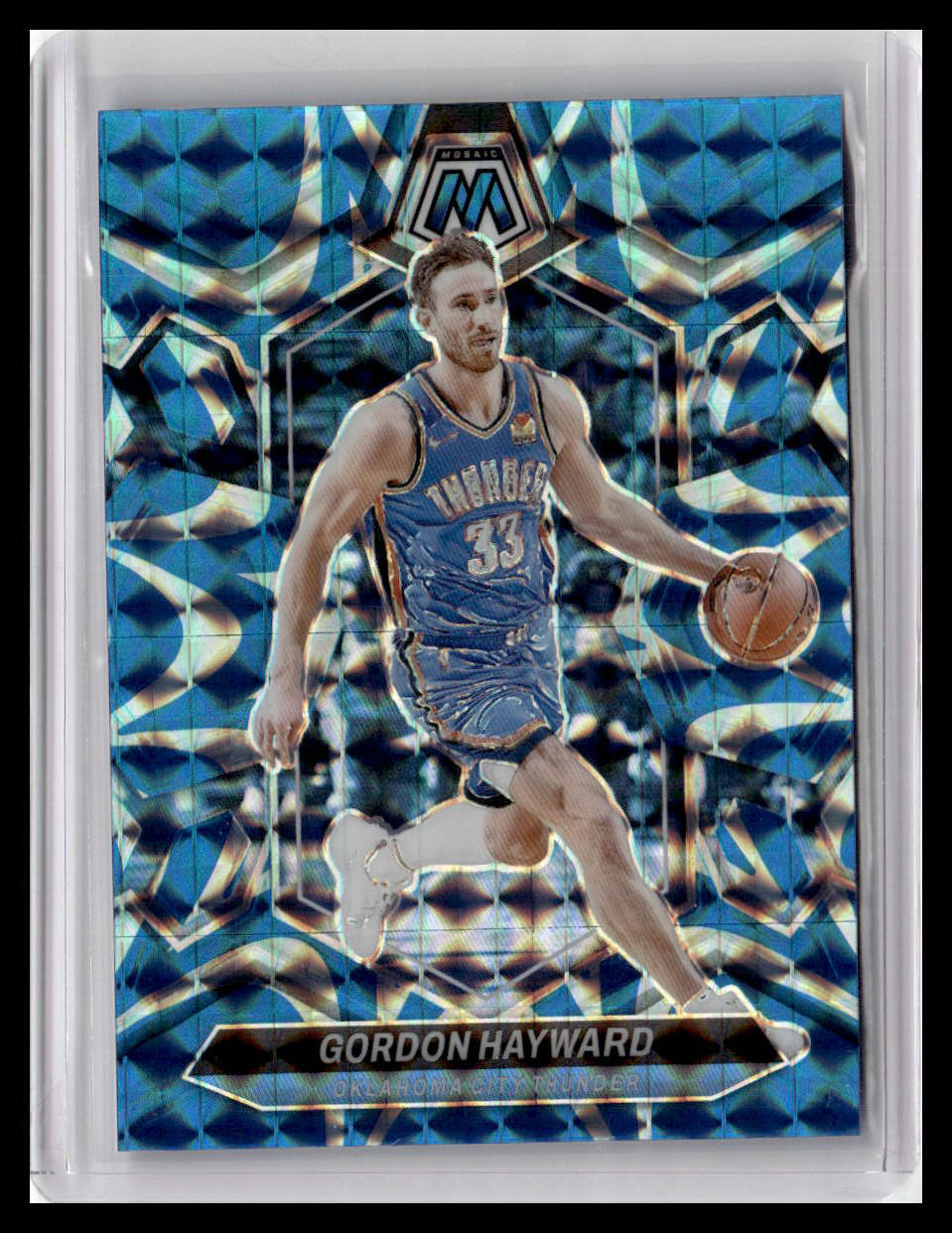 2023-24 Panini Mosaic #13 Gordon Hayward Reactive Blue