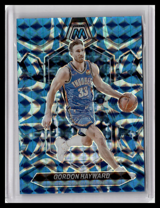 2023-24 Panini Mosaic #13 Gordon Hayward Reactive Blue