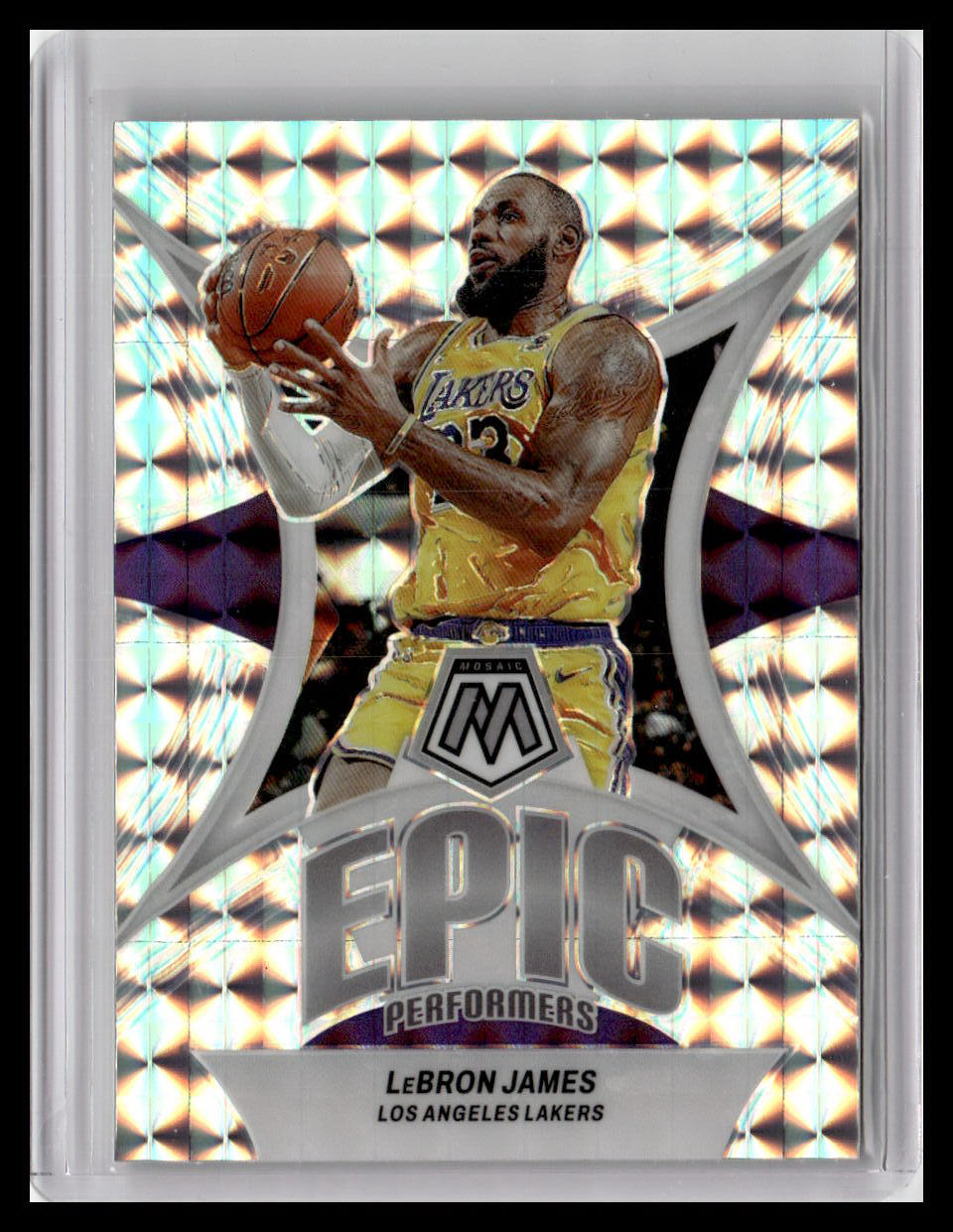 2023-24 Panini Mosaic #2 LeBron James Epic Performers Mosaic