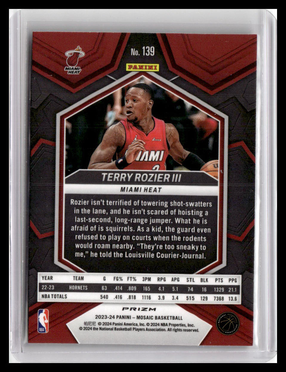 2023-24 Panini Mosaic #139 Terry Rozier III Mosaic