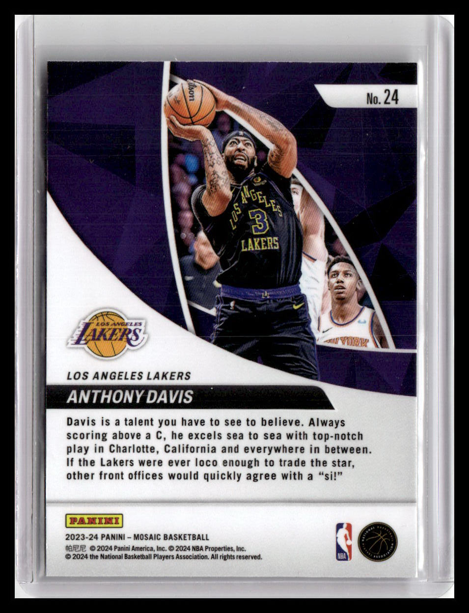 2023-24 Panini Mosaic #24 Anthony Davis Elevate