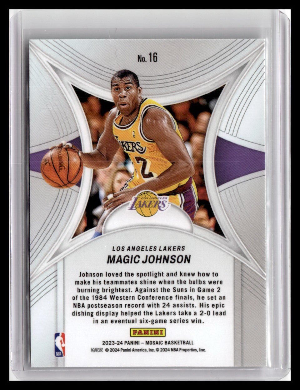 2023-24 Panini Mosaic #16 Magic Johnson Epic Performers