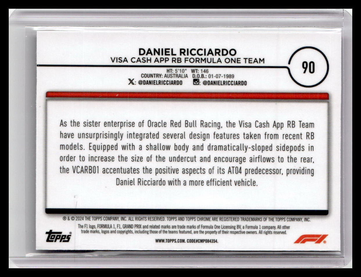 2024 Topps Chrome Formula 1 #90 Daniel Ricciardo