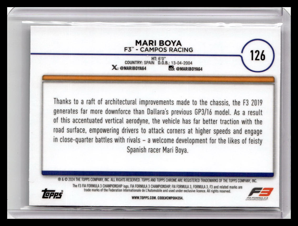 2024 Topps Chrome Formula 1 #126 Mari Boya